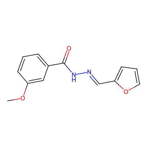 N-(furan-2-ylmethylideneamino)-3-methoxybenzamide structure