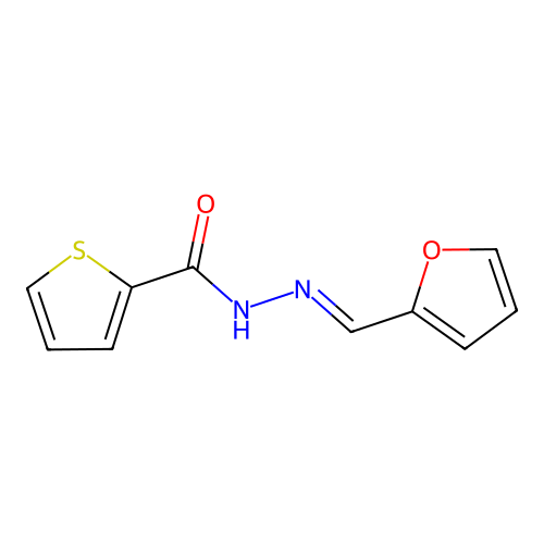 N'-(2-furylmethylene)-2-thiophenecarbohydrazide structure