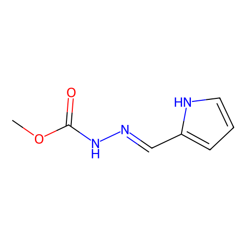 methyl N-(1H-pyrrol-2-ylmethylideneamino)carbamate structure