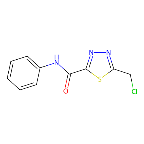 5-(chloromethyl)-N-phenyl-1,3,4-thiadiazole-2-carboxamide structure