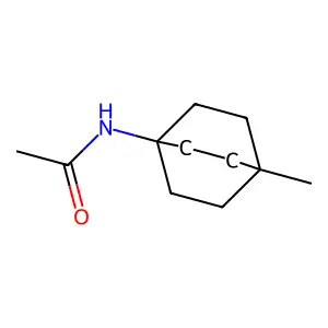N-(1-methyl-4-bicyclo[2.2.2]octanyl)acetamide structure
