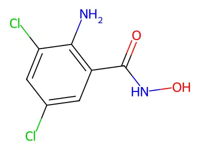 2-amino-3,5-dichloro-N-hydroxybenzamide structure