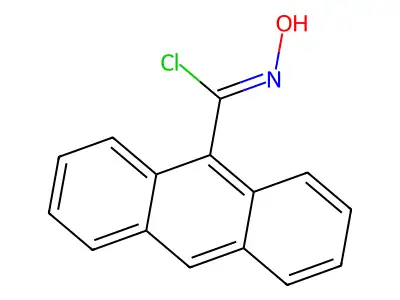 N-hydroxyanthracene-9-carboximidoyl chloride structure