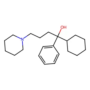 Hexahydrodifenidol structure
