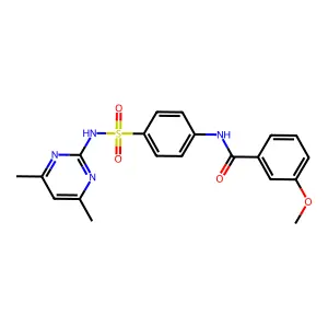 N-{4-[(4,6-dimethylpyrimidin-2-yl)sulfamoyl]phenyl}-3-methoxybenzamide structure