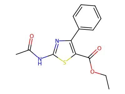 Ethyl 2-acetamido-4-phenylthiazole-5-carboxylate structure