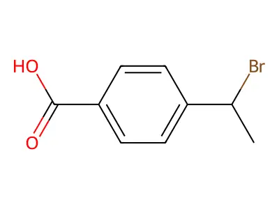 4-(1-Bromoethyl)benzoic acid structure