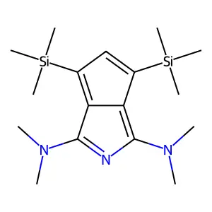 2-Azapentalene, 1,3-bis(dimethylamino)-4,6-bis(trimethylsilyl)- structure