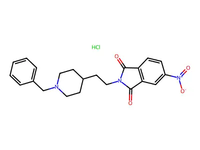 N-(2-(N'-Benzylpiperidino-4)ethyl)-4-nitrophthalimide hydrochloride structure