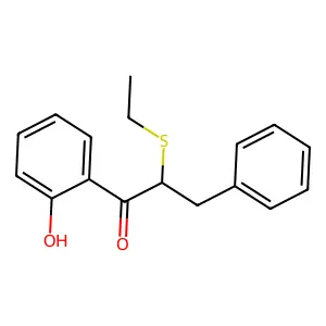 1-Propanone, 2-(ethylthio)-1-(2-hydroxyphenyl)-3-phenyl- structure