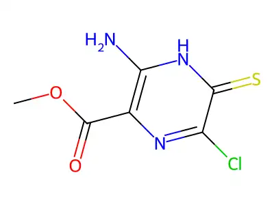 methyl 2-amino-5-chloro-6-sulfanylidene-1H-pyrazine-3-carboxylate structure