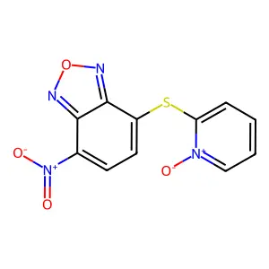 2-((7-Nitrobenzo(c)(1,2,5)oxadiazol-4-yl)thio)pyridine 1-oxide structure