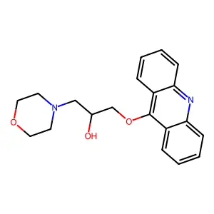 4-Morpholineethanol, alpha-((9-acridinyloxy)methyl)- structure