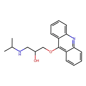 2-Propanol, 1-(9-acridinyloxy)-3-((1-methylethyl)amino)- structure