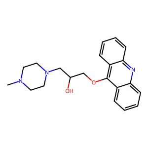 1-Piperazineethanol, alpha-((9-acridinyloxy)methyl)-4-methyl- structure