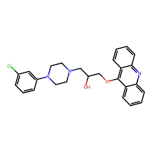 1-Piperazineethanol, alpha-((9-acridinyloxy)methyl)-4-(3-chlorophenyl)- structure