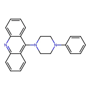 Acridine, 9-(4-phenyl-1-piperazinyl)- structure