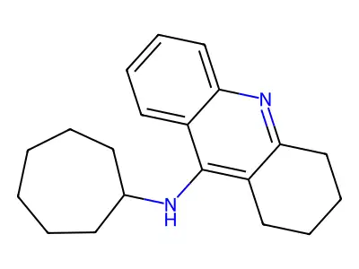 9-Acridinamine, 1,2,3,4-tetrahydro-N-cycloheptyl- structure