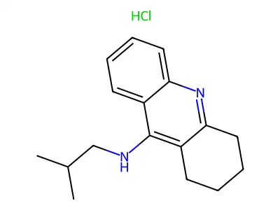 9-Acridinamine, 1,2,3,4-tetrahydro-N-(2-methylpropyl)-, monohydrochloride structure