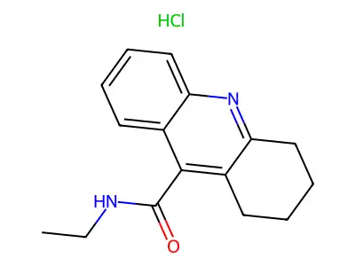Acridine-9-carboxamide, 1,2,3,4-tetrahydro-N-ethyl-, hydrochloride structure