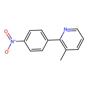 3-Methyl-2-(4-nitrophenyl)pyridine structure