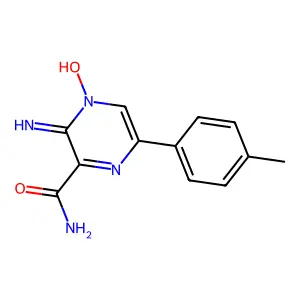 3-Amino-6-(4-methylphenyl)pyrazine-2-carboxamide 4-oxide structure