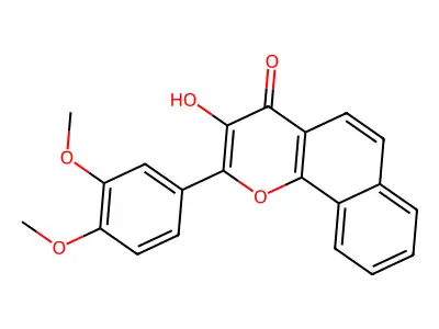 2-(3,4-dimethoxyphenyl)-3-hydroxy-4H-benzo[h]chromen-4-one structure