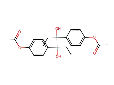 [4-[4-(4-Acetyloxyphenyl)-3,4-dihydroxyhexan-3-yl]phenyl] acetate structure