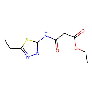 Ethyl 3-[(5-ethyl-1,3,4-thiadiazol-2-yl)amino]-3-oxopropanoate structure