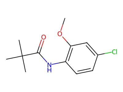 N-(4-chloro-2-methoxyphenyl)-2,2-dimethylpropanamide structure