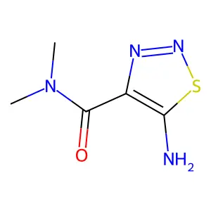 1,2,3-Thiadiazole-4-carboxamide, 5-amino-N,N-dimethyl- structure