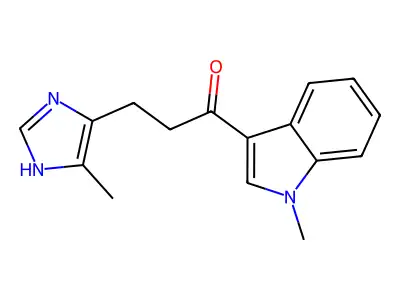 3-(4-Methyl-1H-imidazol-5-yl)-1-(1-methyl-1H-indol-2-yl)-1-propanone structure