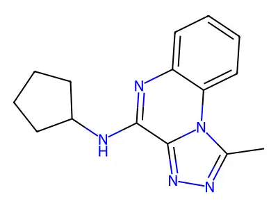 N-cyclopentyl-1-methyl-[1,2,4]triazolo[4,3-a]quinoxalin-4-amine structure