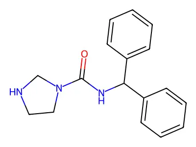 N-benzhydrylimidazolidine-1-carboxamide structure