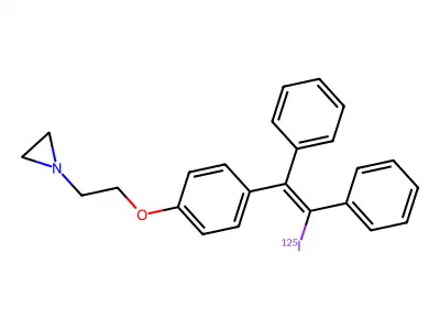 Iododesethyltamoxifen aziridine structure