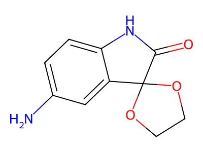 5'-Aminospiro[1,3-dioxolane-2,3'-indol]-2'(1'H)-one structure