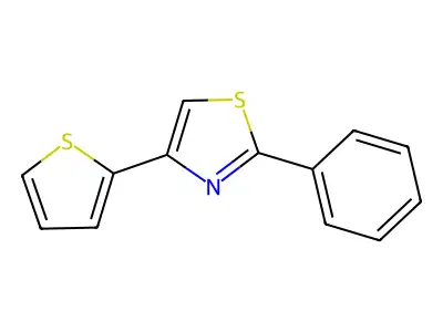 Thiazole, 2-phenyl-4-(2-thienyl)- structure