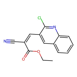 Ethyl 3-(2-chloro-3-quinolinyl)-2-cyanoacrylate structure