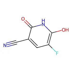 2,6-Dihydroxy-5-fluoro-3-cyano-pyridine structure