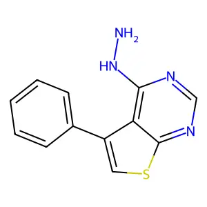 4-Hydrazinyl-5-phenylthieno(2,3-d)pyrimidine structure