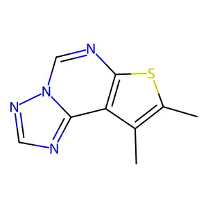 8,9-Dimethylthieno[3,2-E][1,2,4]triazolo[1,5-c]pyrimidine structure
