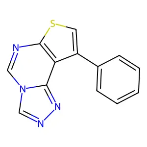 9-Phenylthieno[3,2-e][1,2,4]triazolo[4,3-c]pyrimidine structure