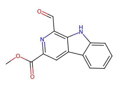 methyl 1-formyl-9H-pyrido[3,4-b]indole-3-carboxylate structure