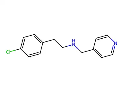 2-(4-chlorophenyl)-N-(pyridin-4-ylmethyl)ethanamine structure