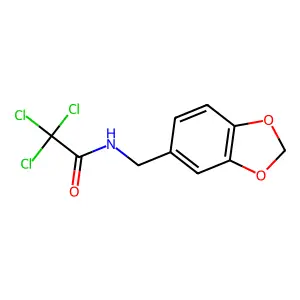 N-(1,3-benzodioxol-5-ylmethyl)-2,2,2-trichloroacetamide structure