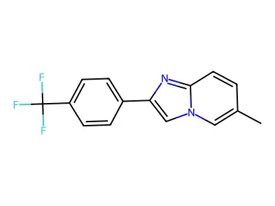 6-Methyl-2-[4-(trifluoromethyl)phenyl]imidazo[1,2-a]pyridine structure