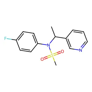 Methanesulfonamide, N-(4-fluorophenyl)-N-(1-(3-pyridinyl)ethyl)- structure