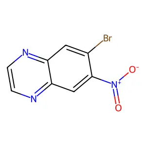 6-Bromo-7-nitroquinoxaline structure