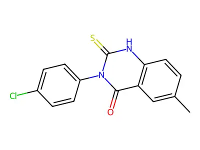 4(1h)-Quinazolinone,3-(4-chlorophenyl)-2,3-dihydro-6-methyl-2-thioxo- structure