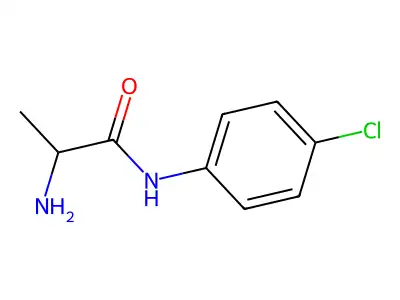 2-amino-N-(4-chlorophenyl)propanamide structure